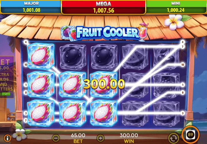 Fruit Cooler grundspel vinst
